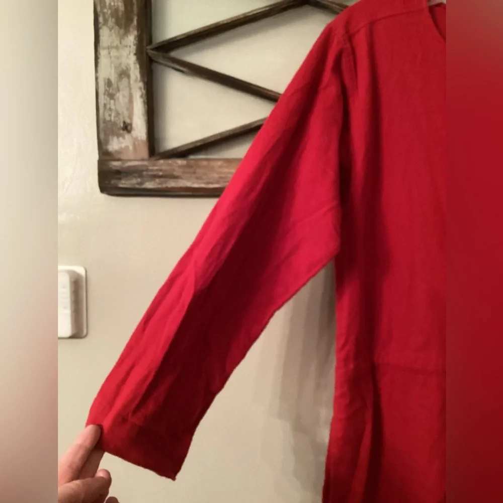 J. CREW MEDIUM RED COTTON FLANNEL UNION SUIT ONE PIECE LOUNGE PAJAMA